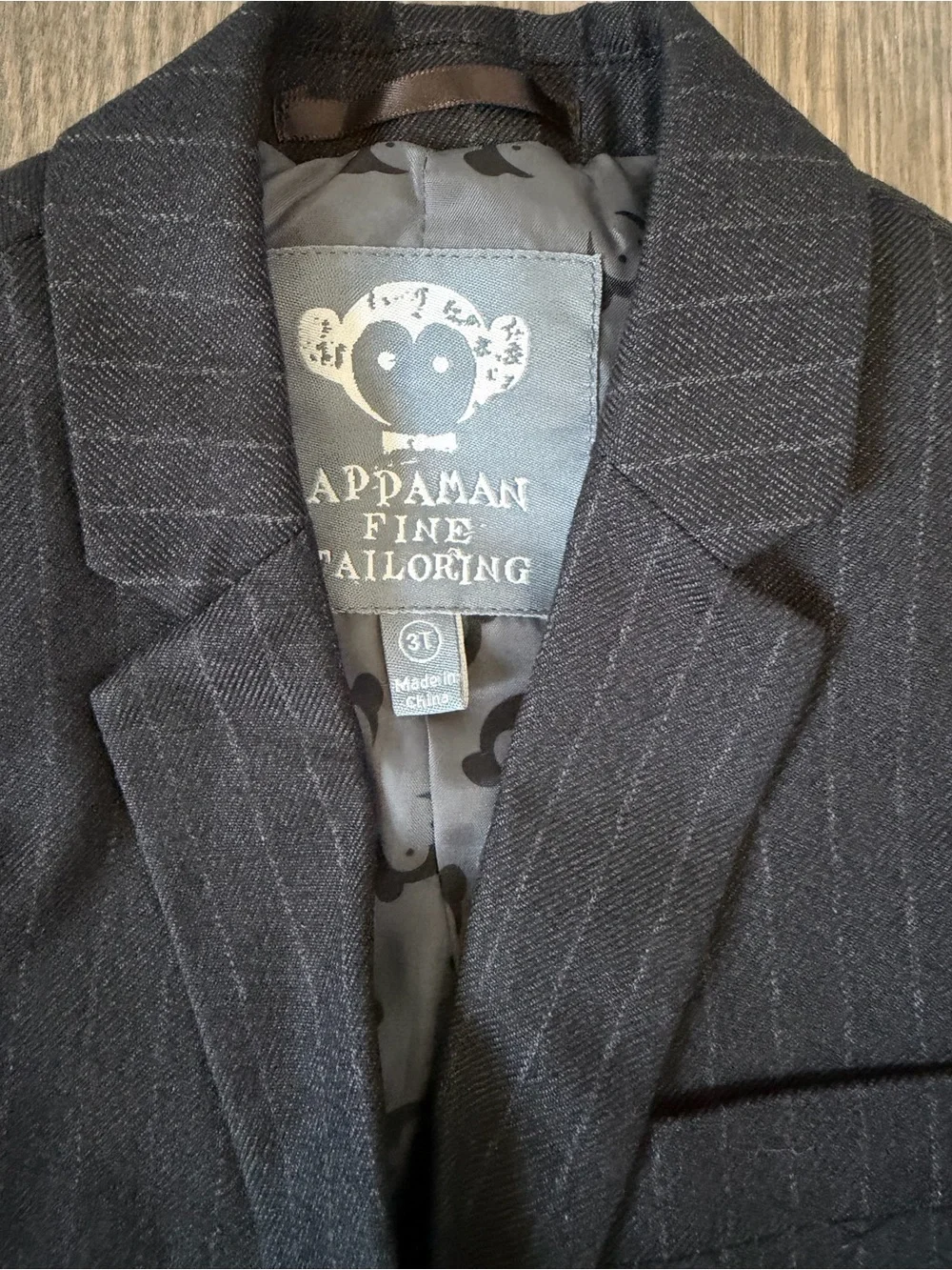 NWT Appaman Charcoal Pencil Strip Mod Suit